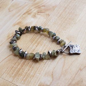 Silpada Peridot nugget sterling silver bracelet